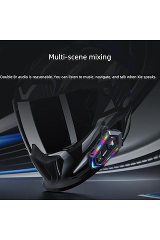 Vkemall Y20max Intercom Bluetooth Kask Kulaklığı 2'si 1 Arada Etiket Tek Paket