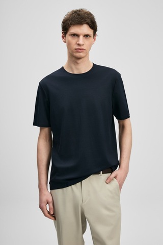 Lufian Finto Modern Grafik Erkek T-shirt 111020323 Lacivert