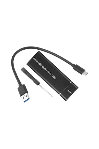 1852 Usb 3.1 Type C To Pci-e Express Nvme Ssd Hard Disk Kutusu Desteklediği Disk Boyutu:30/42/60/80mm +type-c To Usb3.0 Bağlantı Kablosu Bu Ürün Sadece Nvme Ssdleri Destekler