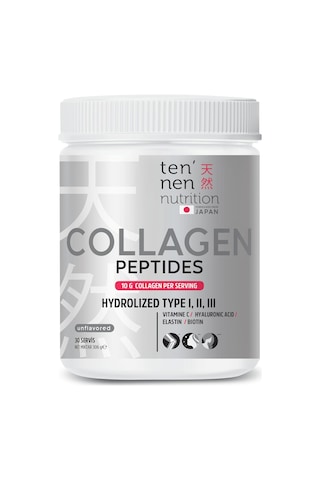 Tip 1, Tip 2 Ve Tip 3 Saf Hidrolize Kolajen, Pure Collagen Peptides, Hyaluronik Asit, Vitamin C, Biotin, Elastin Her Serviste Yüksek Kaliteli 10 Gr Kollajen , 306 Gram 30 Servis