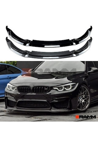 Bmw M3 M4 F80 F81 F82 F83 Ön Lip Parlak Siyah