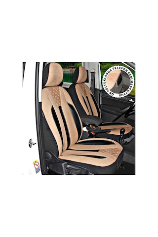T1 Serisi Volkswagen Caddy 2003-2010 Uyumlu Taba Ticari Tay Tüyü Koltuk Kılıfı