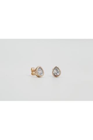 18k Rose Gold Plated Baisse Stud Küpe Gold 18k Rose Gold Plated Baisse Stud Küpe Gold