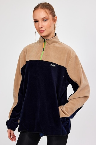 Alexandergardı Yarım Fermuarlı Oversize Polar E21-81100 001