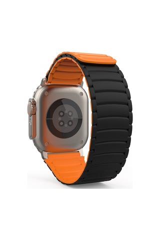 Apple Uyumlu Watch Ultra / Watch Ultra 2 49mm Strap Manyetik Mıknatıslı Silikon Kordon Kayış