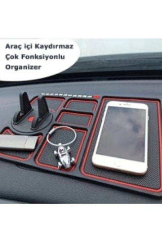 Araç Içi Kaydırmaz Torpido Organizeri Sihirli Ped Torpido Kaydırmaz Ped Akrobat Siyah