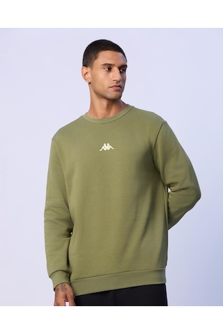Kappa Antonio Erkek Yeşil Regular Sweatshirt