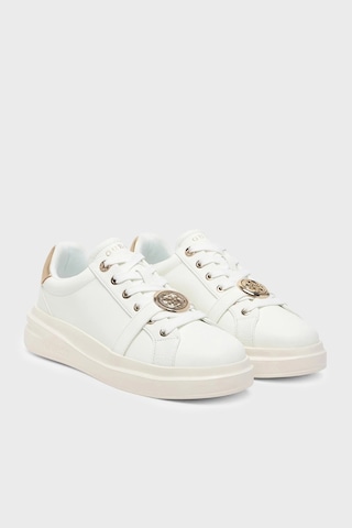 Guess Erizo Logolu Deri Sneaker Ayakkabı Flfezolea12 Kadın Ayakkabı Flfezo Lea12 Whıpl Beyaz-gold