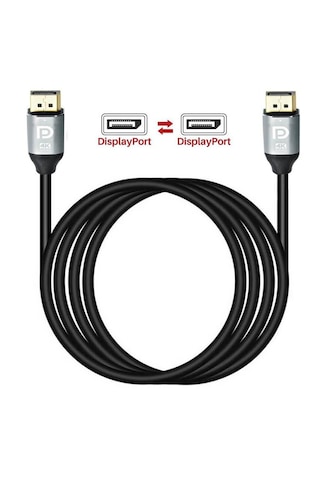 3 Metre Displayport To Displayport Kablo Dp 1.2 - Altın Kaplama