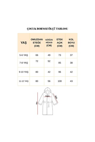 Kapşonlu Unisex %100 Pamuklu Çocuk Banyo Bornozu Tiger 11-12 Yaş