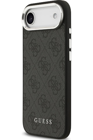 Apple Uyumlu iPhone 17 Air Kılıf Guess Lisanslı M-safe Özellikli 4g Klasik Yazı Logolu Kapak Siyah Siyah