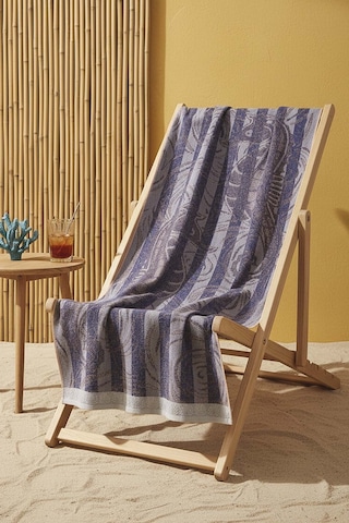Lacivert Poseidon %100 Pamuklu Plaj Havlusu 70x140 Cm Mavi