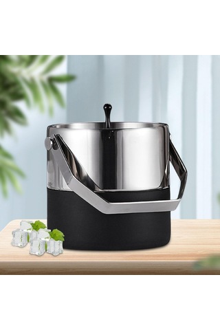 Suntek Ev Bar Soğutma Şampanyası Için Kapaklı 13,8cmx13,5cm Gümüş