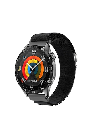 Rongep Huawei İle Uyumlu Loop 22mm Kordon Gt6/gt6 Pro/gt5/gt5 Pro/gt4/gt3/gt3 Pro/gt2/gt2 Pro 46mm İçin Rahat Kumaşlı Gt6 Pro Kordon Terletmeyen Konforlu Tasarım Gt6 Kordonu -siyah Sku: Smg86900100