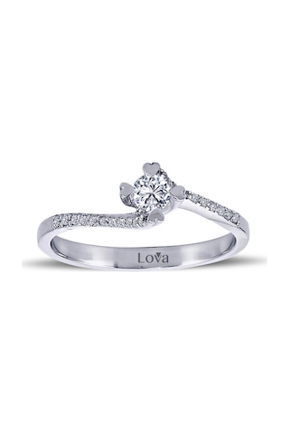 Lova Toplam 0,26 Karat Pırlanta Tektaş Yüzük - 1070049