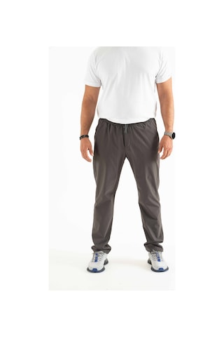 Longberg Erkek Beli Lastikli Bağcıklı Mevsimlik Jogger Spor Pantolon Antrasit