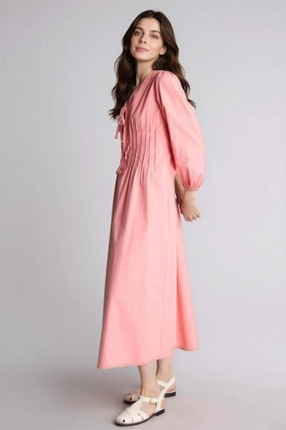 Defacto V Yaka Poplin Maxi Elbise G0015ax26spbr96 Pembe-br96