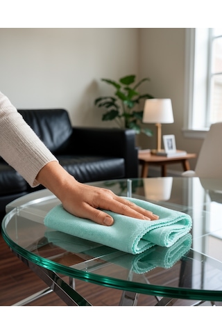Mikrofiber Cam Bezi Çizmeden Temizlik Sağlayan Yüksek Su Emici Cam Silme Bezi 40x60 Cm 10813708