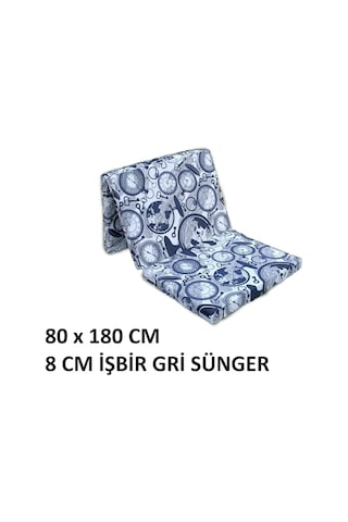 Katlanır Yer Yatağı Tek Kişilik Sünger Yatak 80x180 8 Cm