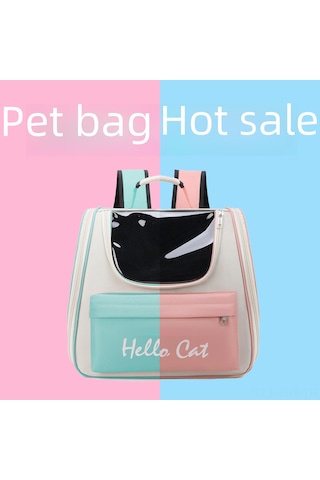 Hangfox Yeşil 5021 Kedi Sırt Çantası - Havlu Materyal, Farklı Kullanim Seçenekleri, Geniş Hacimli, Taşınabilir Outdoor Pet Çantası