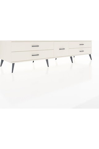 Kronos Tv Ünitesi 5 Çekmeceli 220x59x51 Aytaşı-antrasit/aytaşı Antrasıt/aytası - Aytası