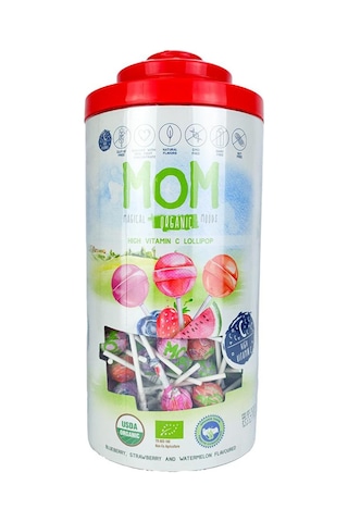 Silindir Organik Lolipop Çilek, Karpuz, Yaban Mersini Ve C Vitamini 200 Adet Diğer
