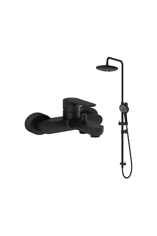 Artema Root Round A4579836 Banyo Batarya VitrA Joy 3C Mat Siyah Tepe Duş Seti Mat Siyah