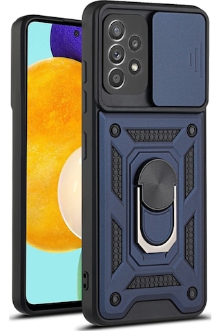 Nihcase Samsung Uyumlu Galaxy A32 4g Kılıf Magnetik Standlı Kamera Korumalı Slide Sürgülü Cover Kapak