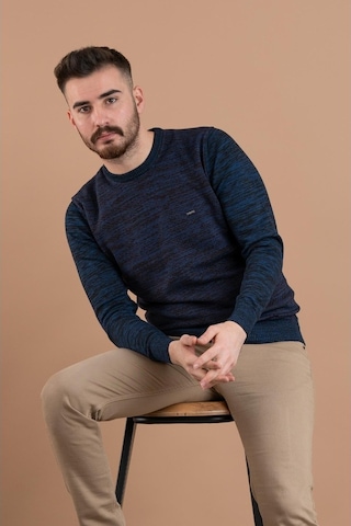 Dorss Slimfit Desenli Sıfır Yaka Erkek Triko Kazak