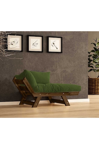 Woodesk Adalar Masif Ceviz-yeşil Renk Berjer Cpt8140-140 Yeşil