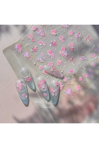 Flybuy Lale Çiçek Jöle Kabartma Yıldız Kalp Şeftali Çiçeği 5d Ms778