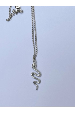 Paytak Moda Yılan Snake Hayvan Zincir Kolye Pytkznkly225 Gümüş