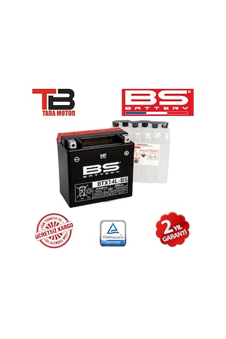 Bs Batery Btx14l-bs ( Yuasa Ytx14l-bs ) Motosiklet Aküsü