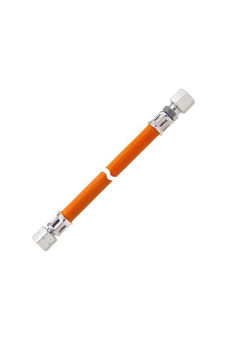 Gok G1/4 Cf8 Plastik 75cm 8mm Boru Bağlantılı Karavan Gaz Hortumu Turuncu
