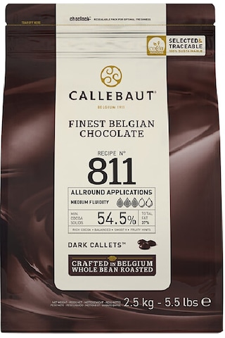 Callebaut 811 Bitter Drop Çikolata 2,5 Kg