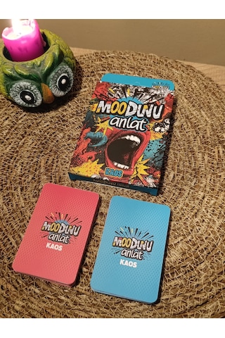 Moodunu Anlat Oyunu Kaos - Kese Hediyeli 50 Kart Eğlenceli Kart Oyunu