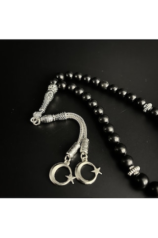 Yıldız Doğal Taş Shungite 8mm 33lük Doğal Taş Tesbih