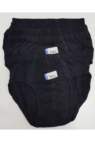 Siyah %100 Pamuklu 5 Adet Erkek Slip Külot Siyah