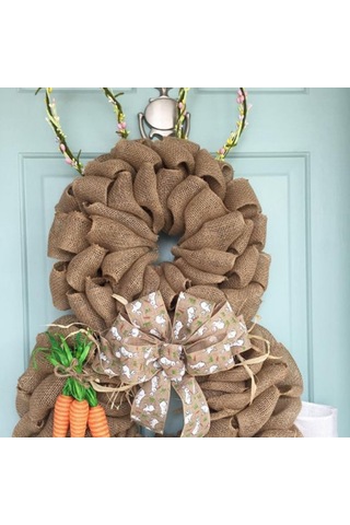 Geeroyoo Paskalya Tavşanlı Renkli Çelenk, Ev Ve Parti Dekorasyonu İçin İdeal Bahar Süsü