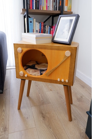 Dekoratif Retro Plak Çalar Sehpa Köşe Sehpa