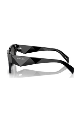 Prada Pr A06s 16k08z 50 Erkek Yastık Füme Kemik Güneş Gözlüğü Siyah