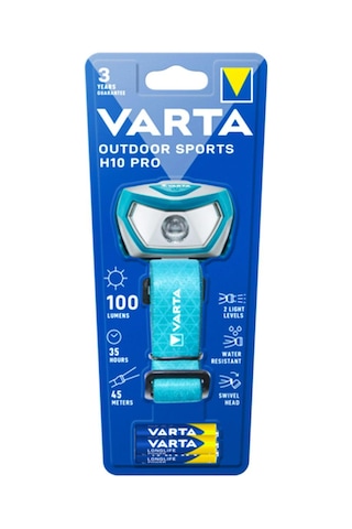Varta 16650 Outdoor Sports H10 Pro Kafa Feneri Beyaz - Mavi