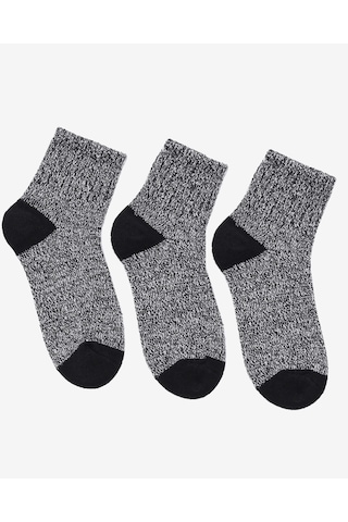 Skechers Wonon Terry Qtr Crew - 3'lü Paket Kadın Çorap Kadın Siyah Çorap S600849-001