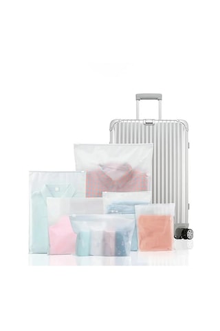 35 X 45 Cm Fermuarlı Buzlu Kargo Poşeti -130mikron 10 Adet Valiz Ve Dolap Içi Düzenleyici Buzlu 10 Adet