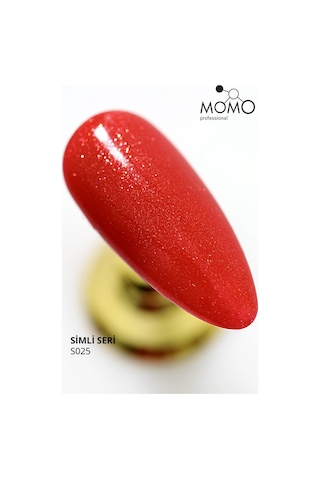 Momo Professional Kalıcı Oje S025 Simli Canlı Kırmızı 4 Ml