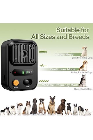 Geeksen Yeşil Pu87 Ultrasonik Köpek Kovucu, Otomatik Havlama Durdurucu, 50 Ft Etki Mesafesi, Ip54 Su Geçirmez, 3 Modlu Taşınabilir Dış Mekan Uygulaması