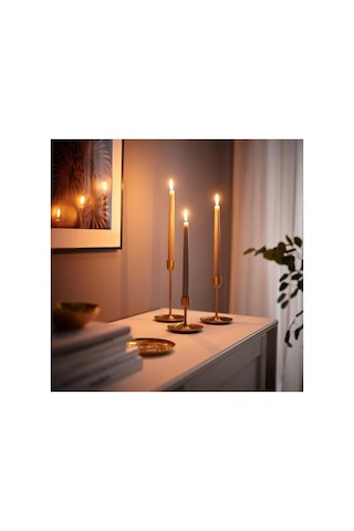 Ikea Klokhet 8'li Şamdan Mumu 2,2 X 25 Cm Gri - Bej Bej - Gri