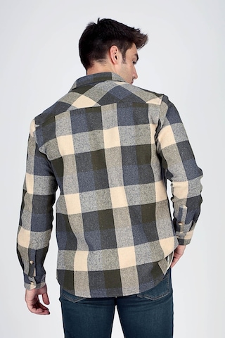 Lee Cooper Deon Erkek Dokuma U.kol Gömlek Haki-bej-20526 Haki-bej Ekose Haki - Bej