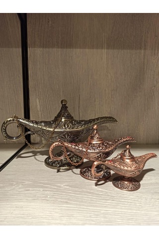 Metal Aladdin Lambası 16x8.5 Cm Mücevherlik / Dekoratif Biblo