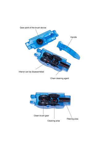 Fosenze Bisiklet Zincir Temizleme Seti - 2 Küçük Fırça + 1 Zincir Yıkama Aleti + 1 Büyük Mavi Fırça İle Bisiklet Bakımı Ve Onarımı, Hızlı Ve Verimli Temizlik Diğer